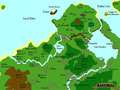 Map of Hannibal